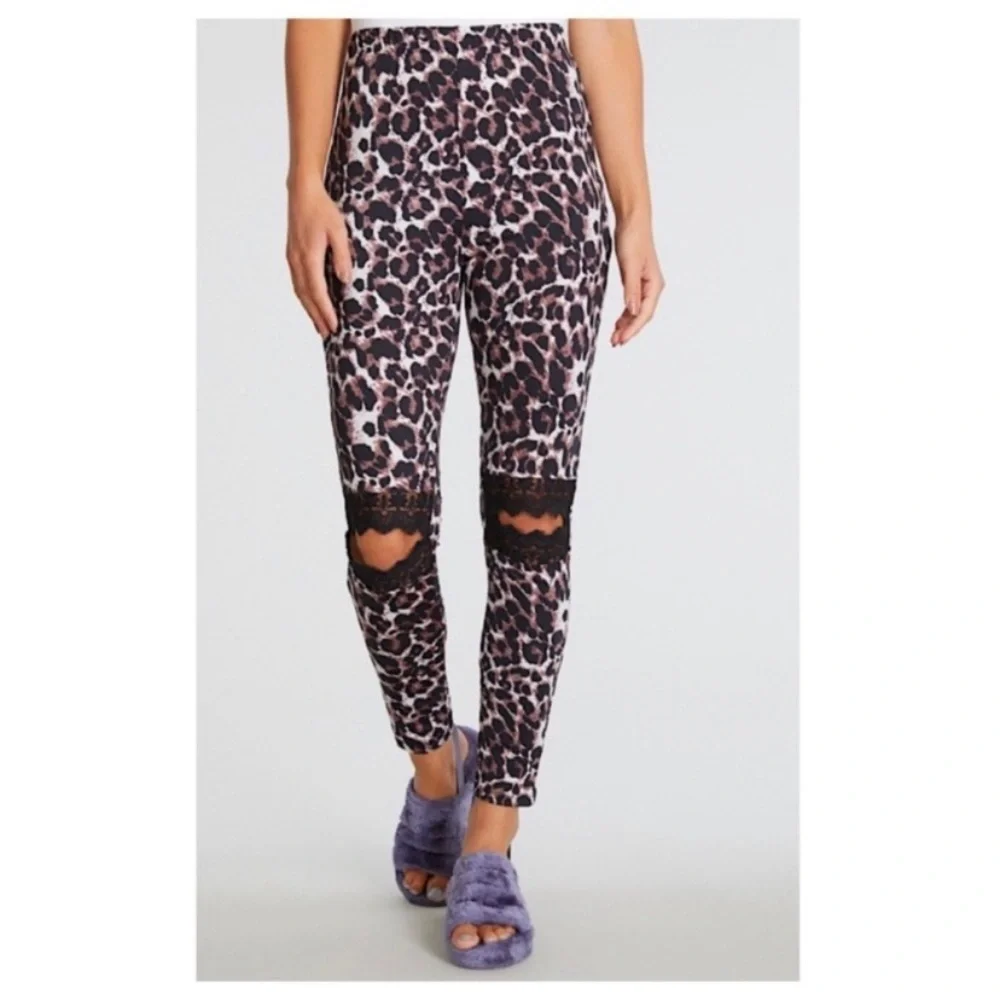 Open Knee Leopard Leggings - Picture 1 of 3